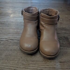 Annie Tan Ankle Boots with Strap Detail